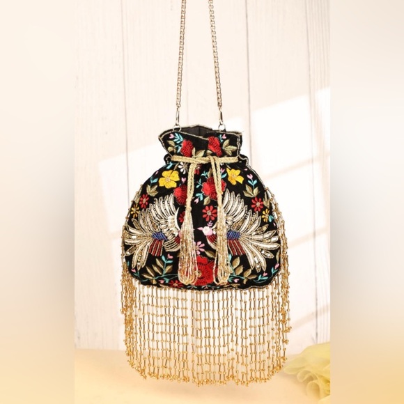 Ramla Handbags - Ramla Mumbai - Threads of Light Echoes of Heritage handmade Beaded Moroccan Bag